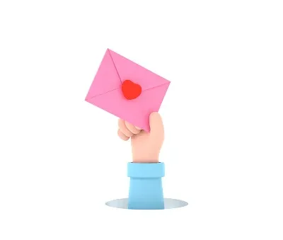 icon envelope letter mail letter with red heart romantic design